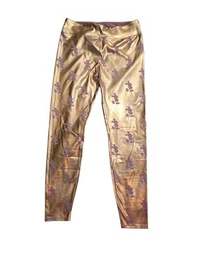 New Walt Disney 50th Anniversary EARidescent Rose Gold Leggings Mickey Sz M